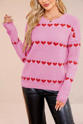 Heart Knit Pullover Sweater