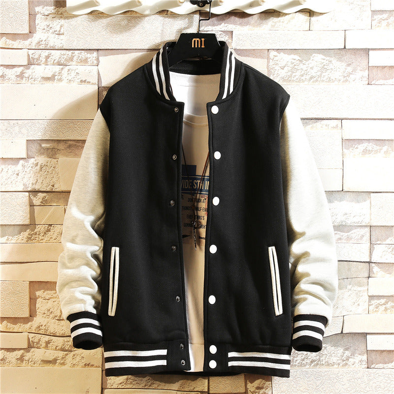 Men's Plus Size Casual Baseball Jacket