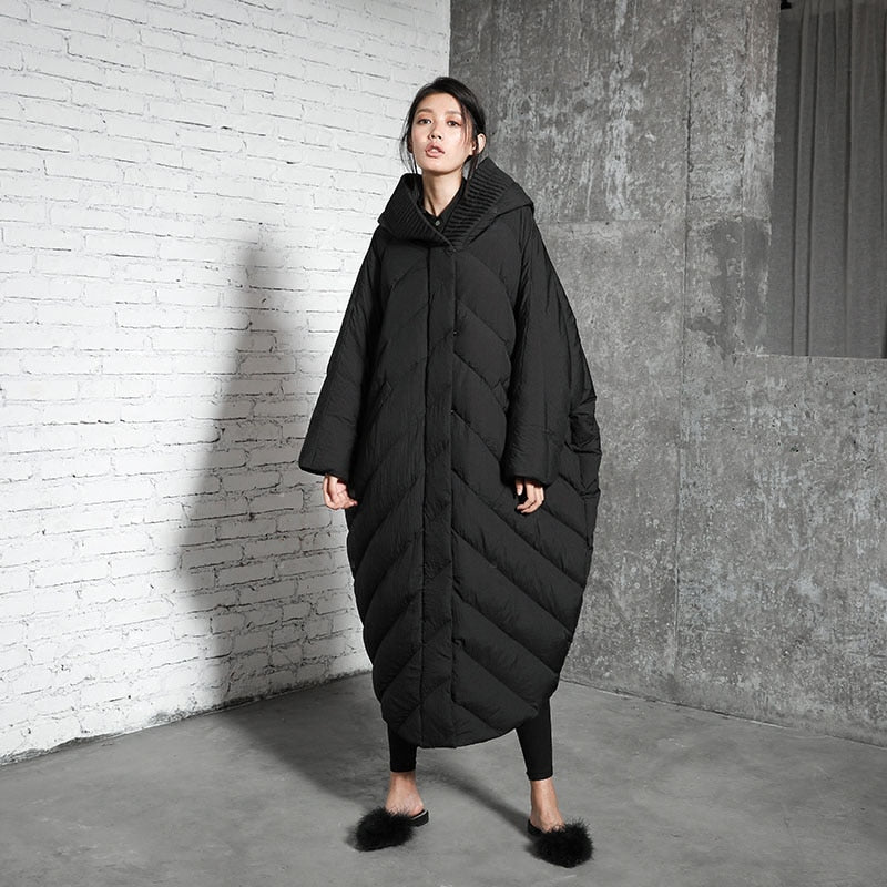 Women's Plus Size Oversized Cocoon Down Coat