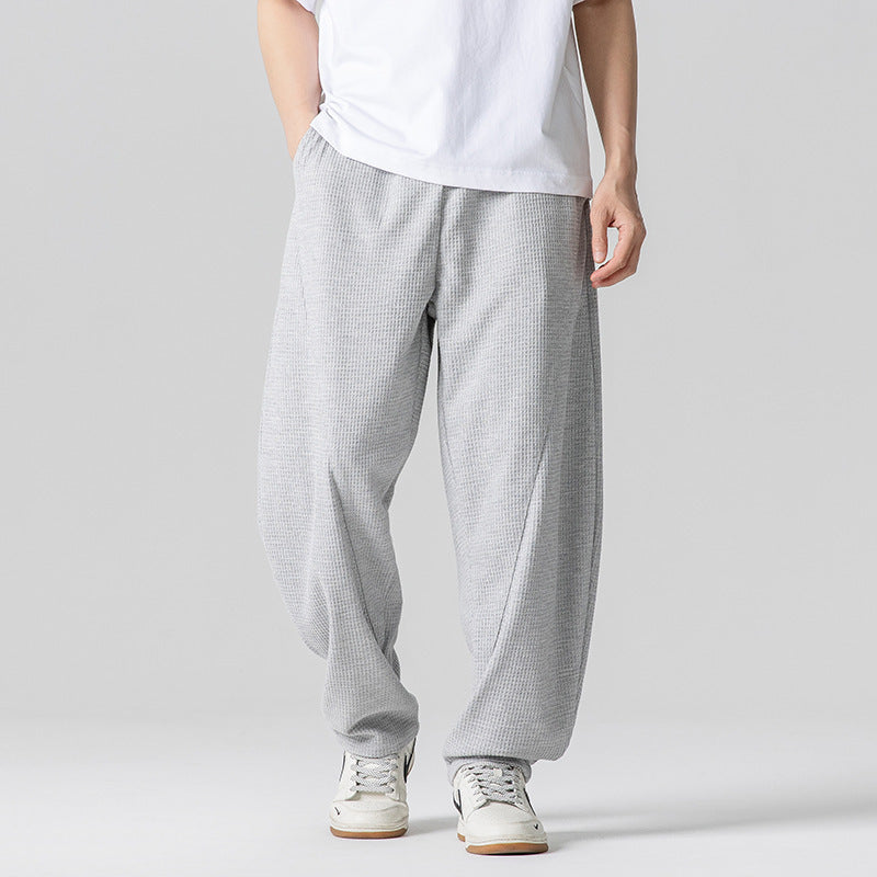 Women's Plus Size Wide-Leg Waffle-Knit Pants