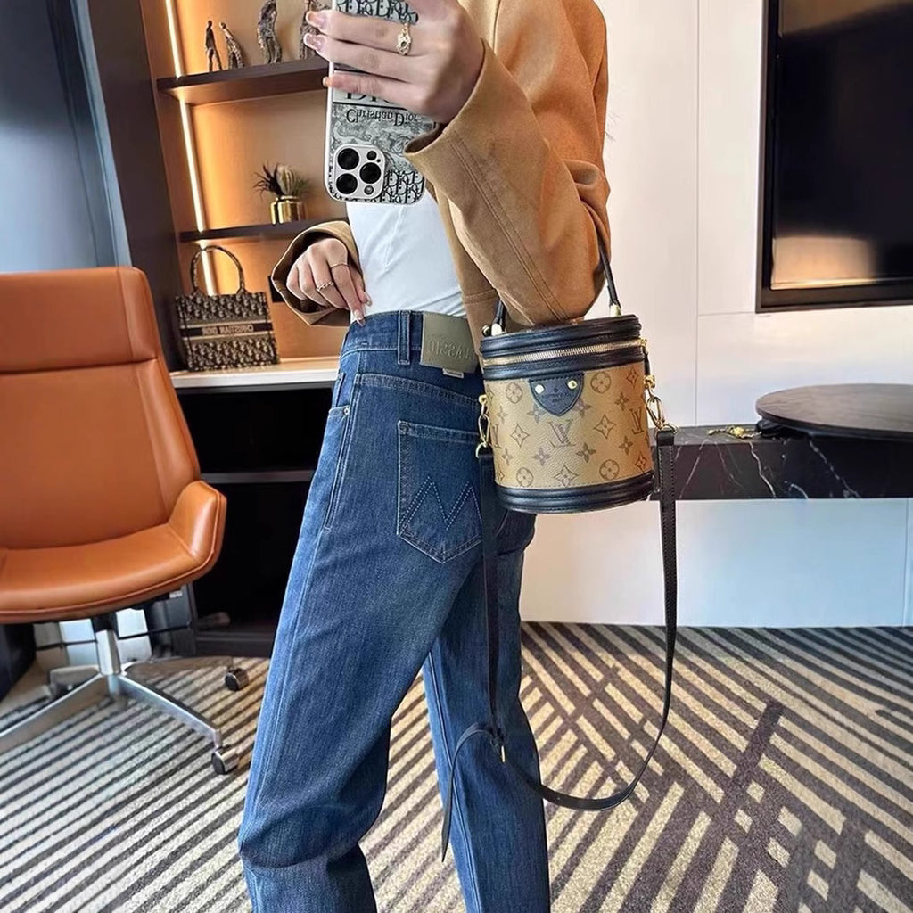 Women's Plus Size Denim High-Waist Pants