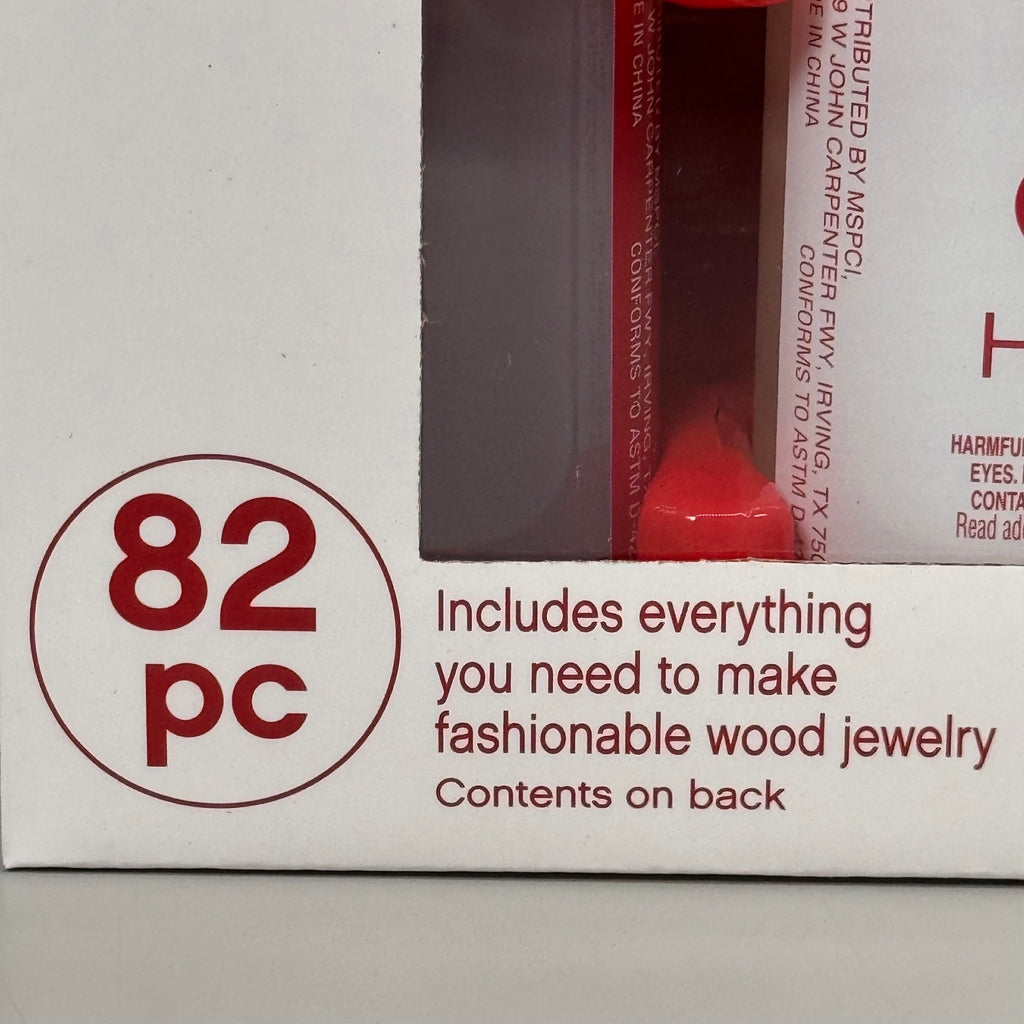 Craft Smart Wood and Resin Jewelry Kit, 82 Pieces