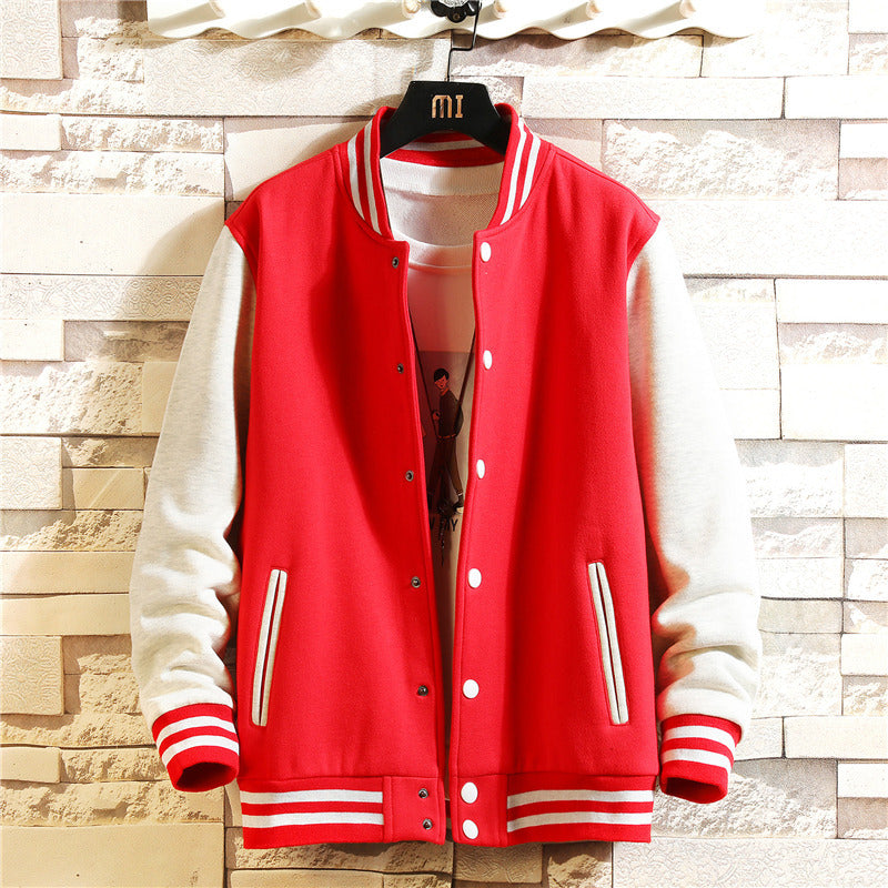 Men's Plus Size Casual Baseball Jacket