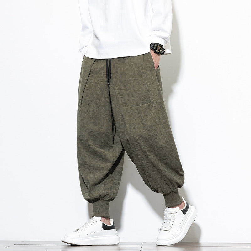 Men's Plus Size Drawstring Harem Pants