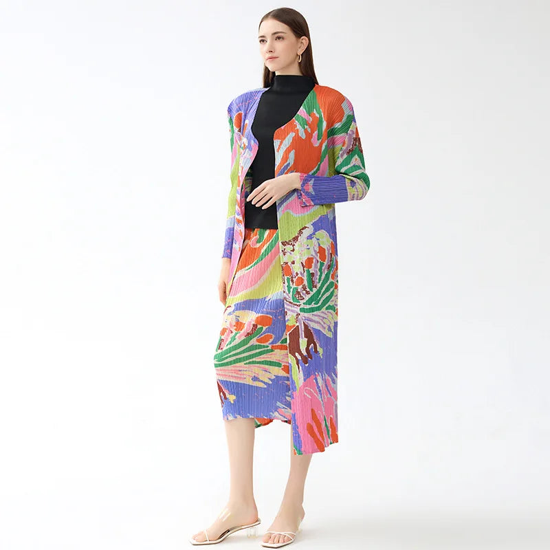 Women's Plus Size Graffiti-Print Pleated Peplum Dress