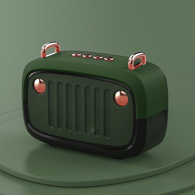 Vintage-Style Bluetooth 5.0 Speaker with FM Radio & USB