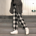 Women's Plus Size Plaid Harem Pants