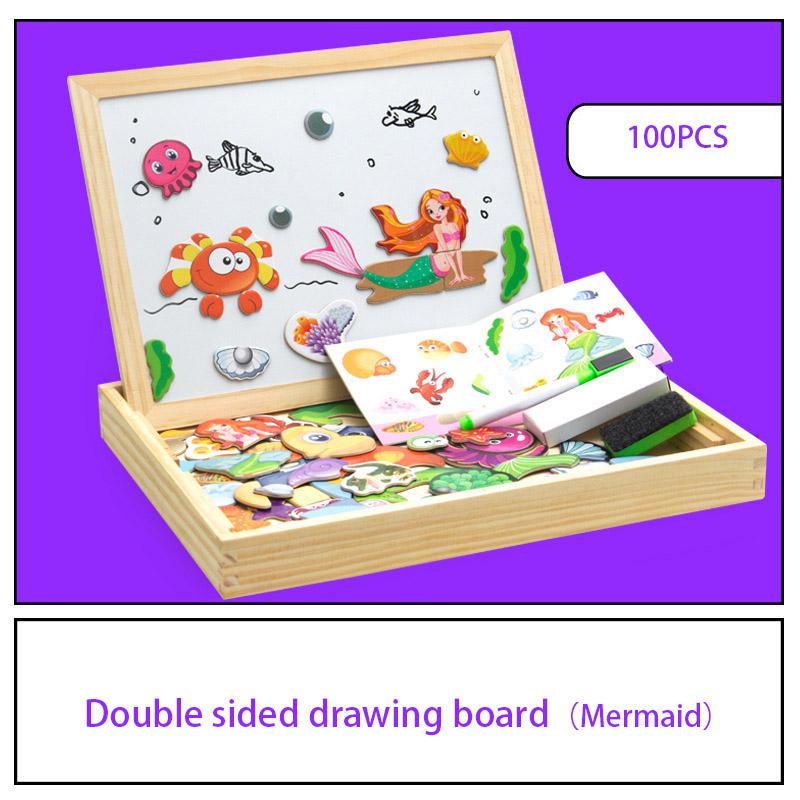 Magnetic Animal Puzzle & Drawing Board