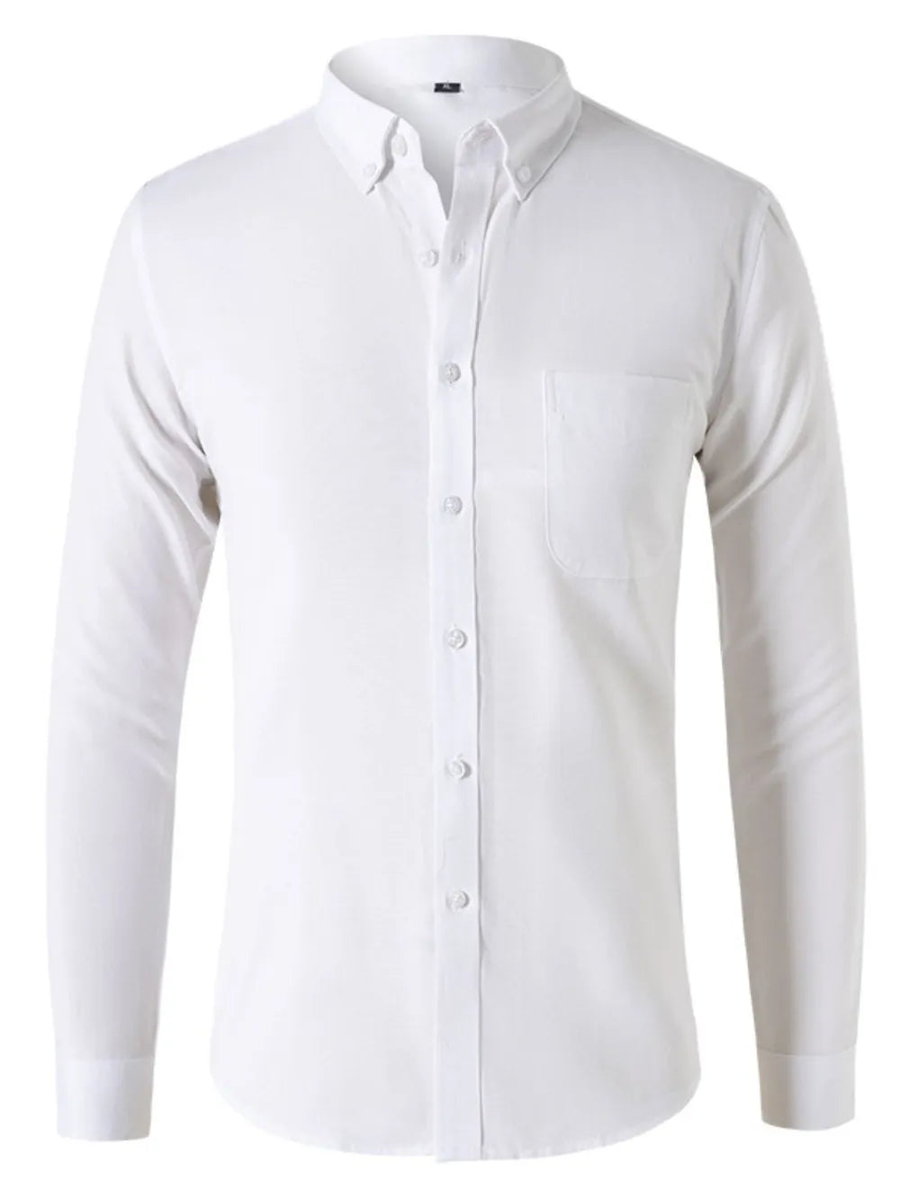 Men's Plus Size Long-Sleeve Button-Down Shirt
