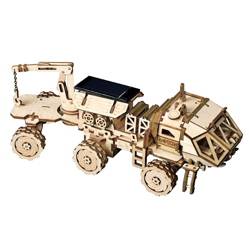 Robotime ROKR Solar-Powered Wooden Model Kit