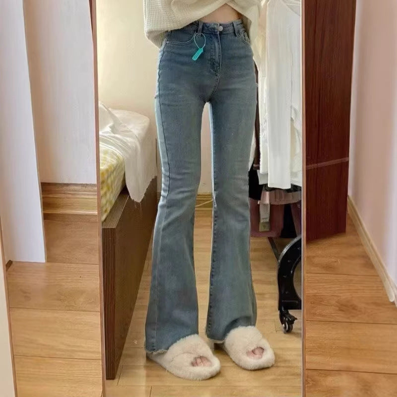 Women's Plus Size High-Waist Stretch Denim Pants