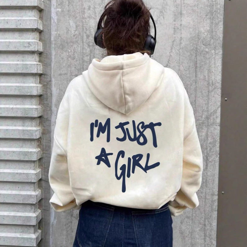 Women's Plus Size Letter-Print Zip Hoodie