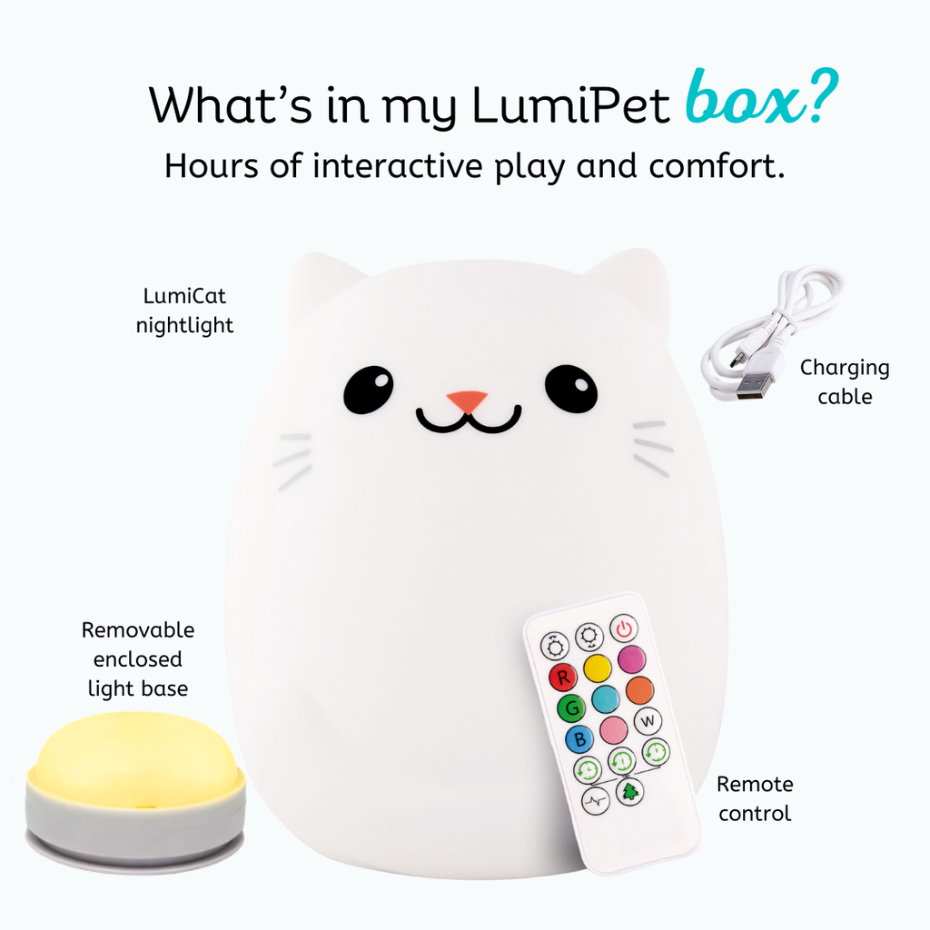 LumiPets Clive the Cat Color-Changing Night Light