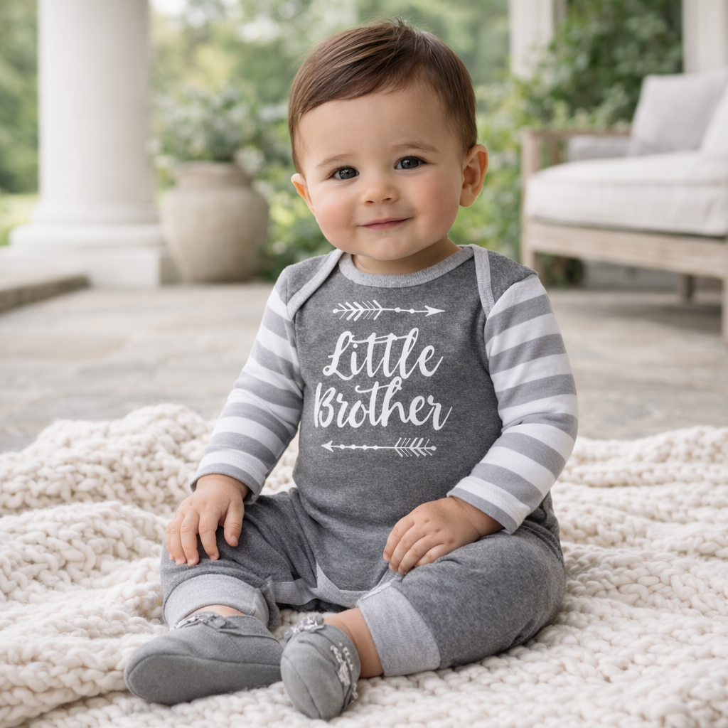Baby Little Brother Cotton Romper