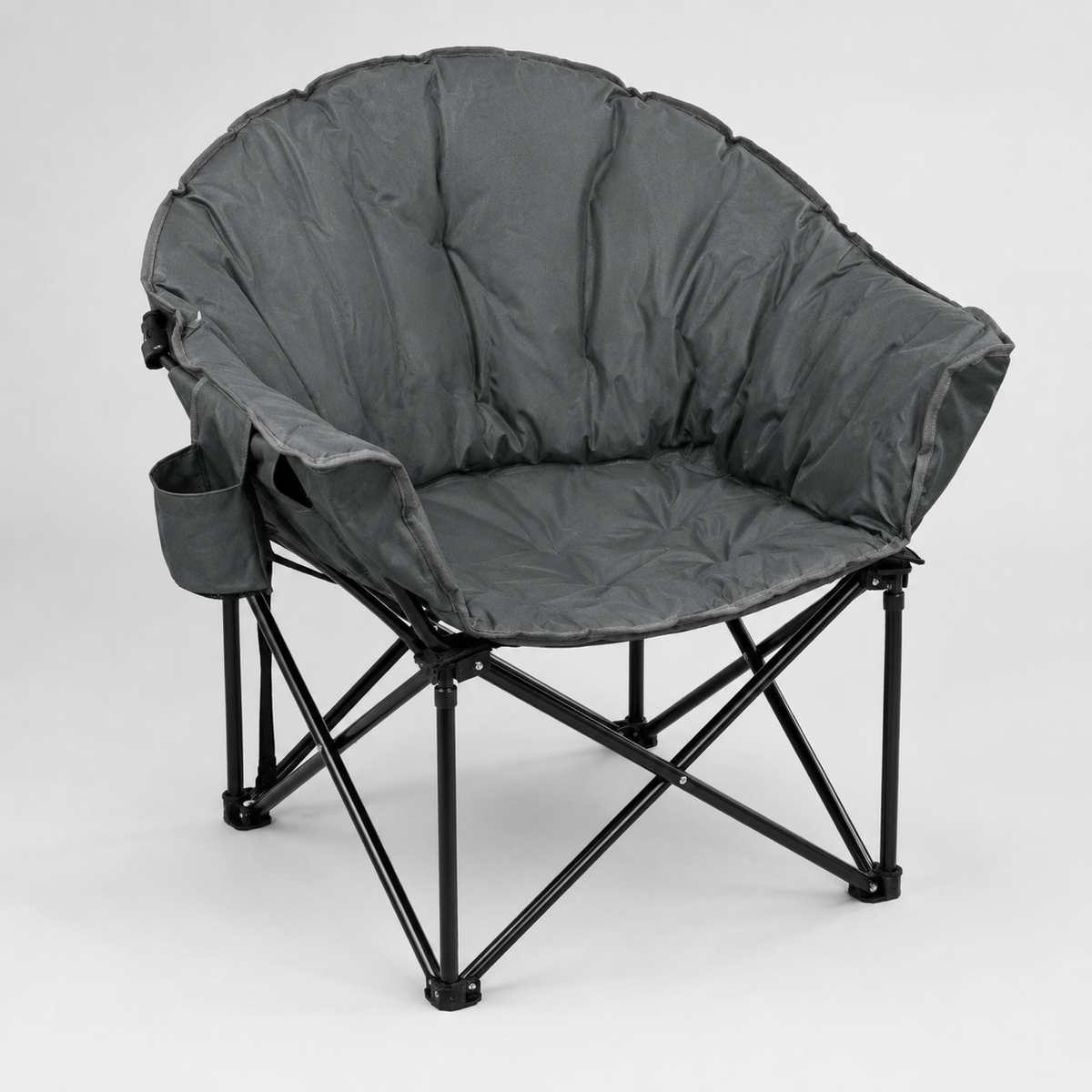 Padded Folding Moon Camping Chair with Carry Bag