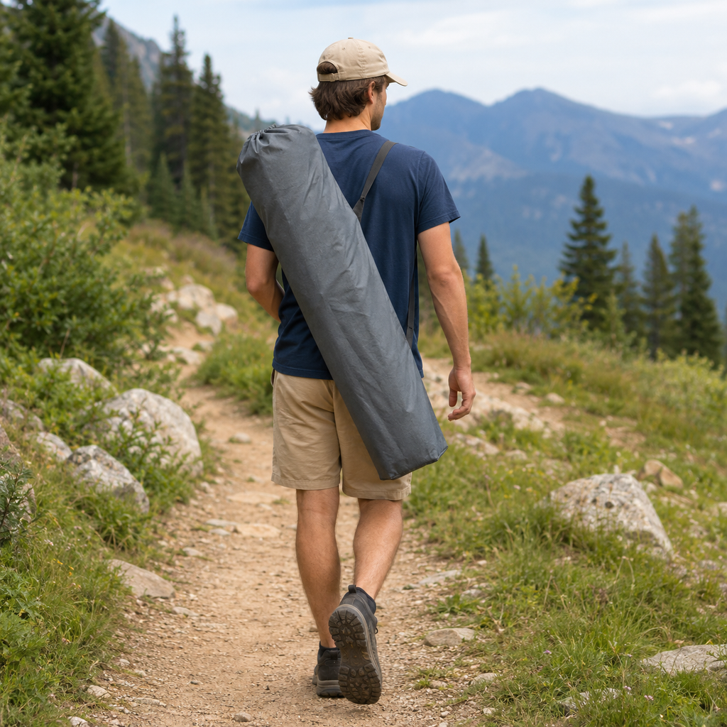 Padded Folding Moon Camping Chair with Carry Bag