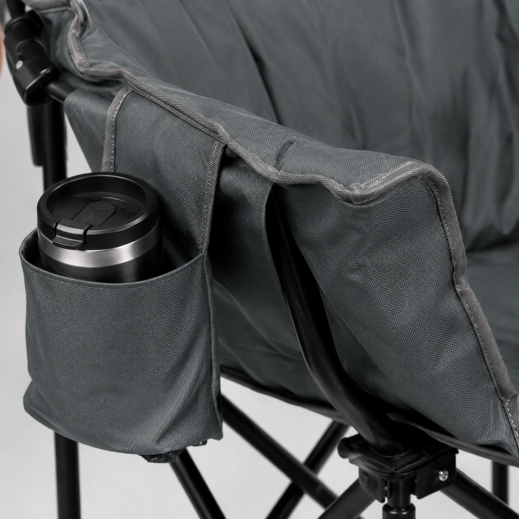 Padded Folding Moon Camping Chair with Carry Bag