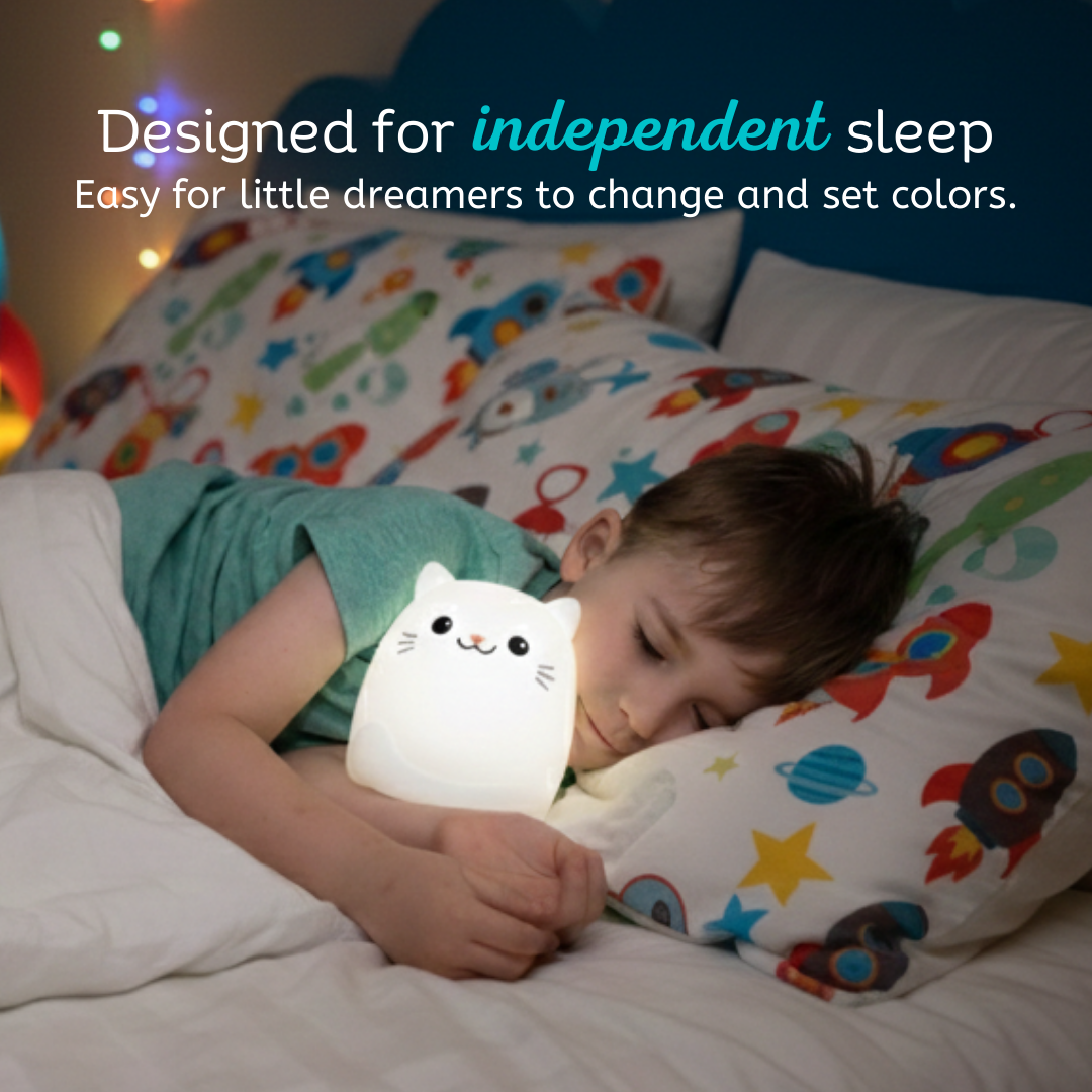 LumiPets Clive the Cat Color-Changing Night Light