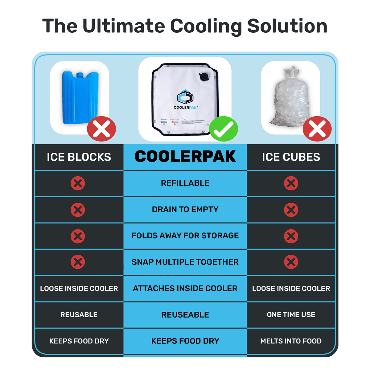 CoolerPak 16 lb Reusable Cooler Ice Block Pack