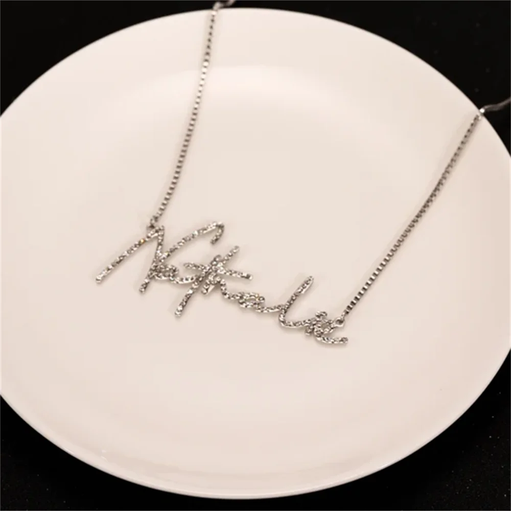 Custom Sparkling Name Necklace – Gold, Silver or Rose Gold