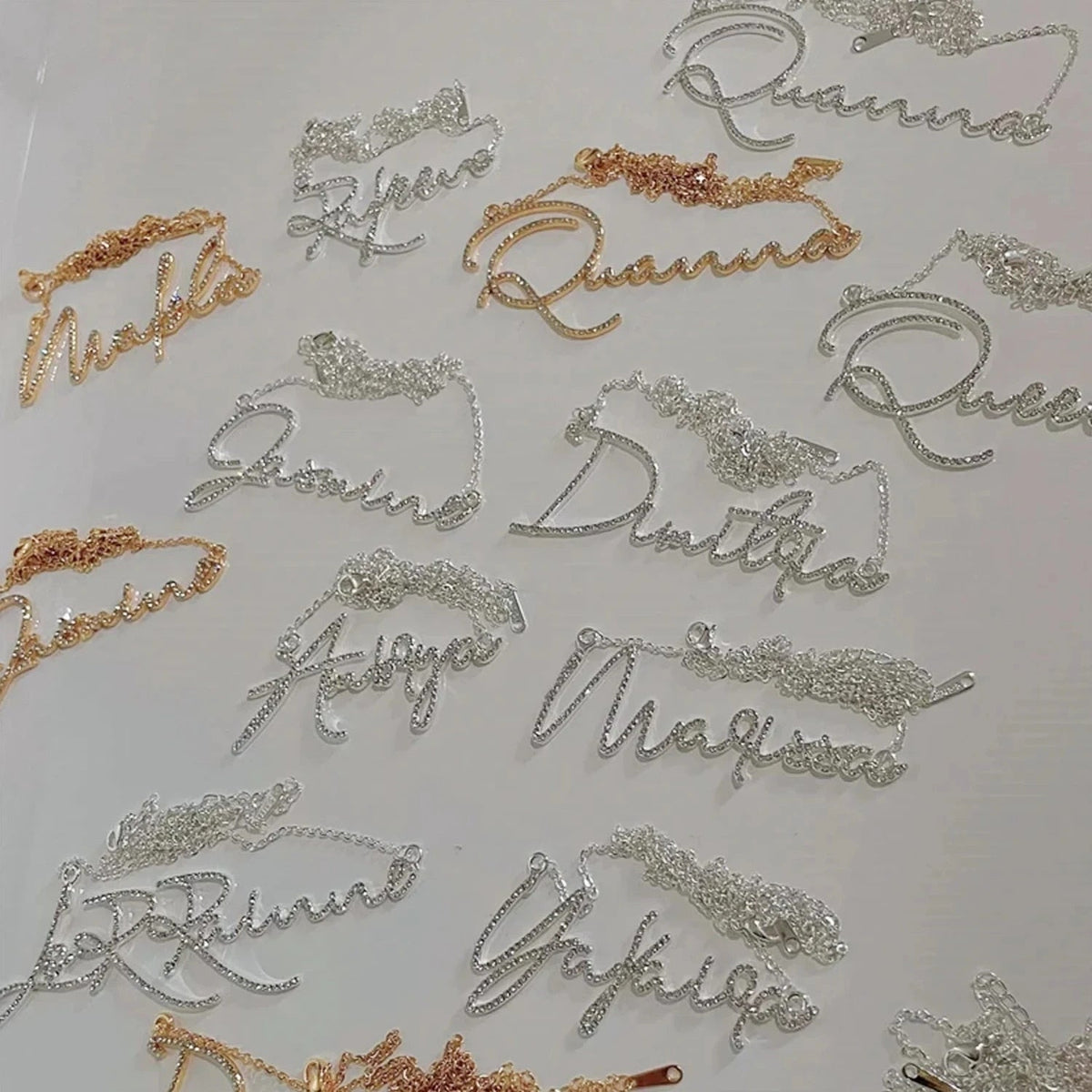 Custom Sparkling Name Necklace – Gold, Silver or Rose Gold