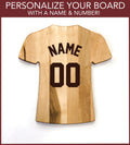 Personalized Baseball Jersey Maple Cutting Board