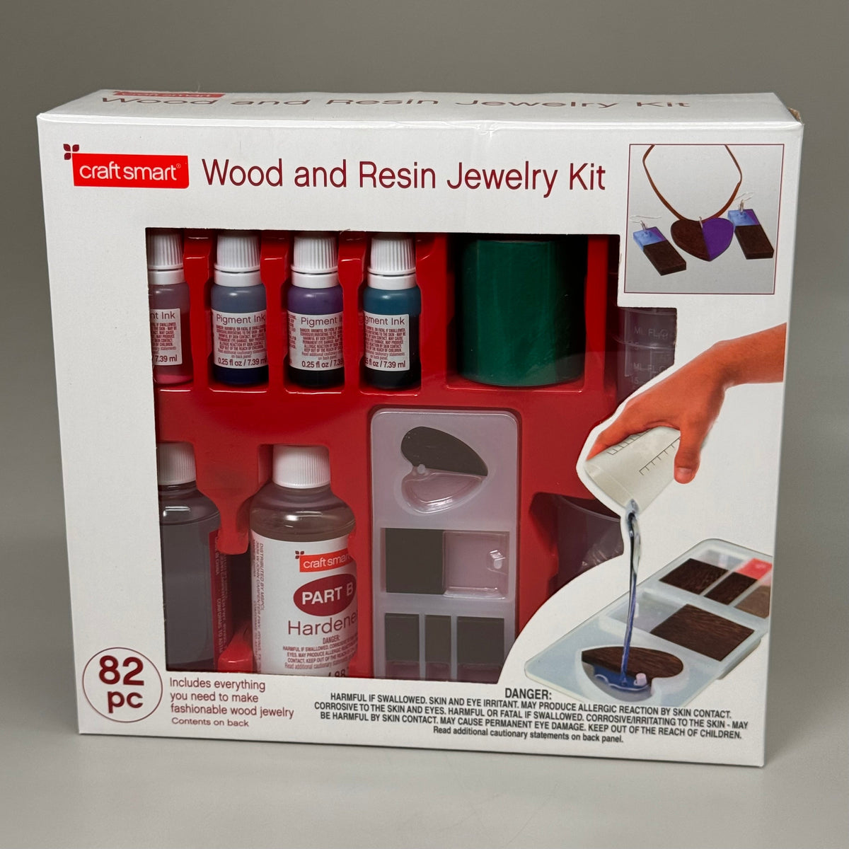 Craft Smart Wood and Resin Jewelry Kit, 82 Pieces