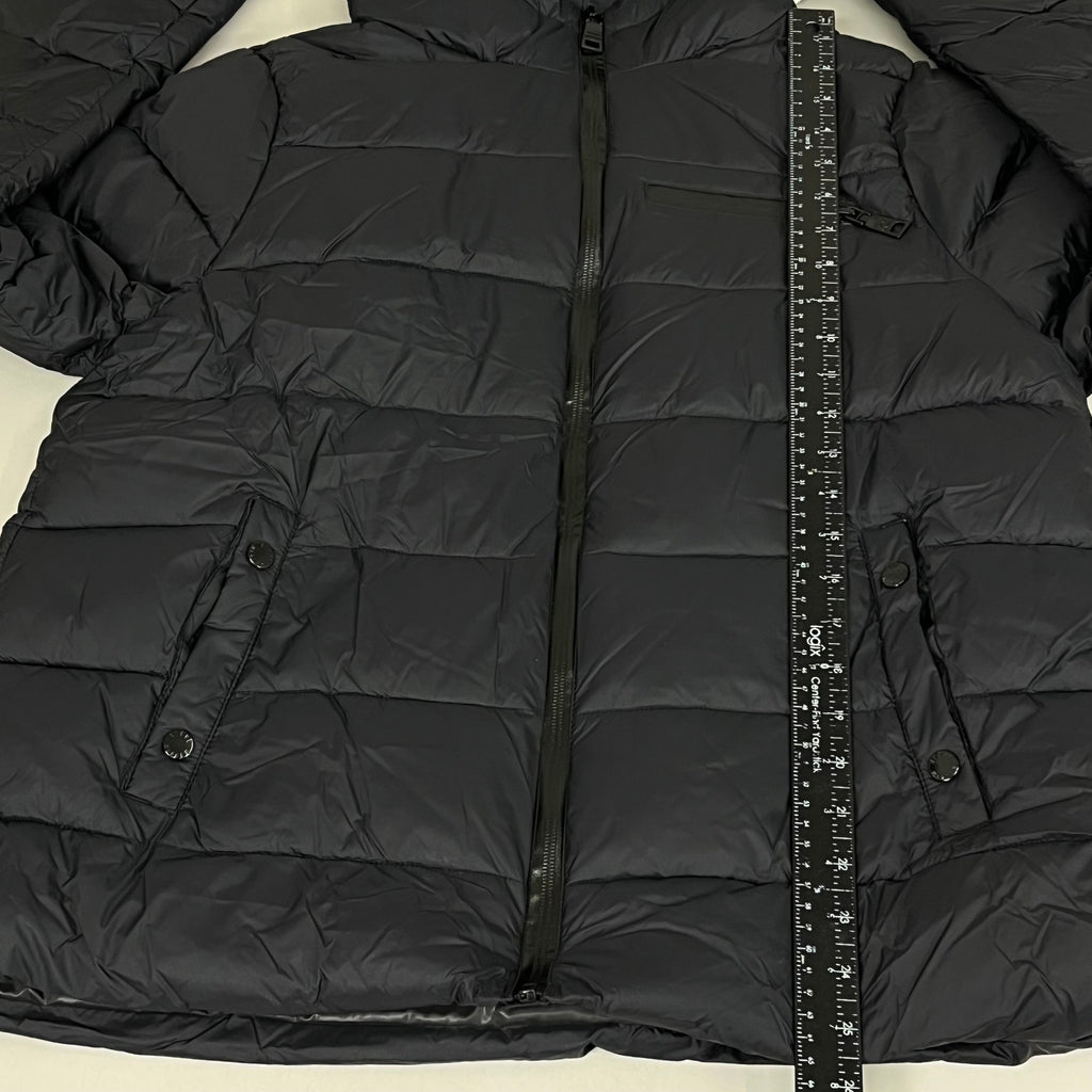 DKNY Boys’ Insulated Quilted Puffer Parka — Black, Large