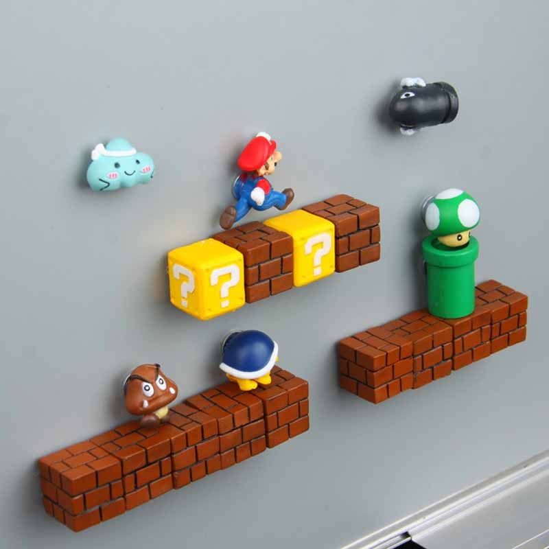 Super Mario Resin Fridge Magnets