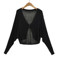 Single-Button V-Neck Cardigan