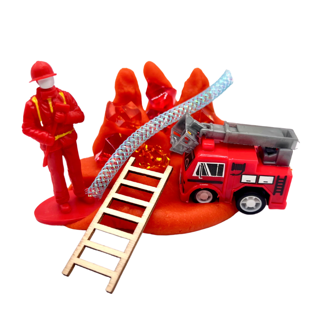 Fire Truck Play Dough Sensory Activity Kit