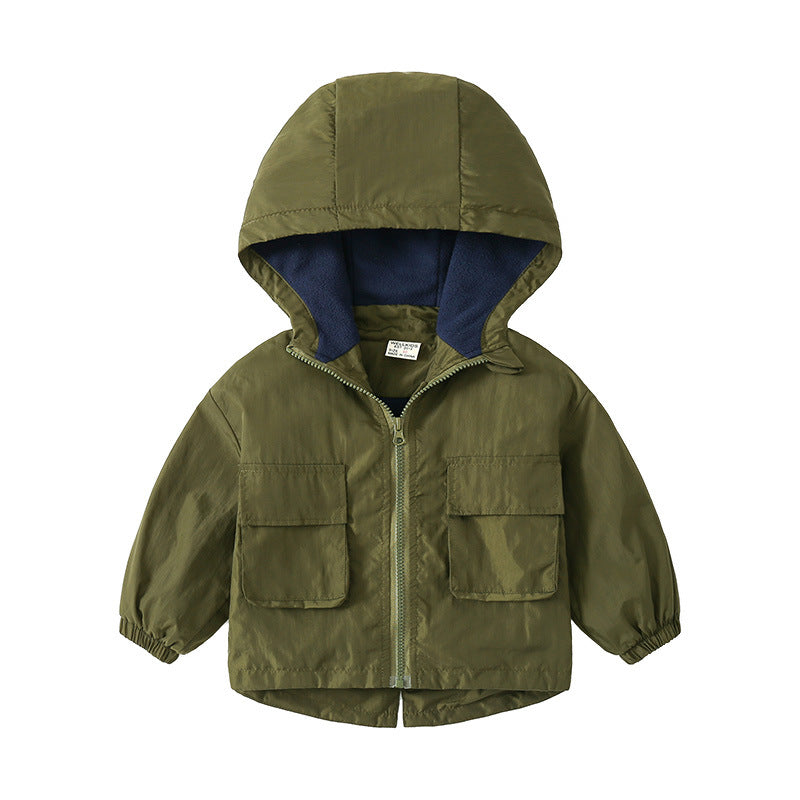 Boys’ Hooded Fleece-Lined Jacket