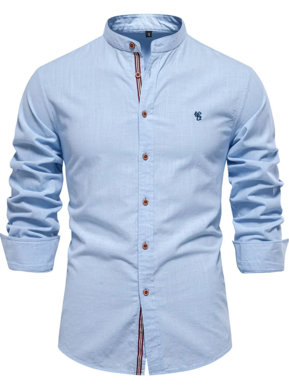 Men's Plus Size Embroidered Button-Down Shirt
