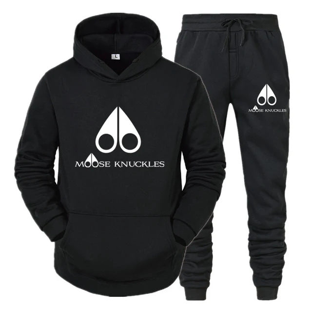 Men's Plus Size Spider-Print Hoodie & Sweatpants Set