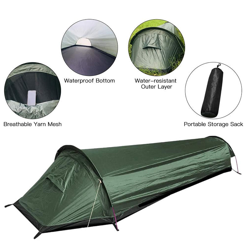Ultralight 1-Person Backpacking Tent with Carry Bag