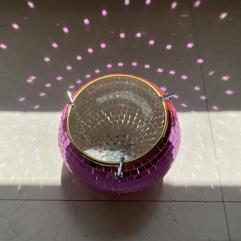 Hanging Disco Ball Flower Planter