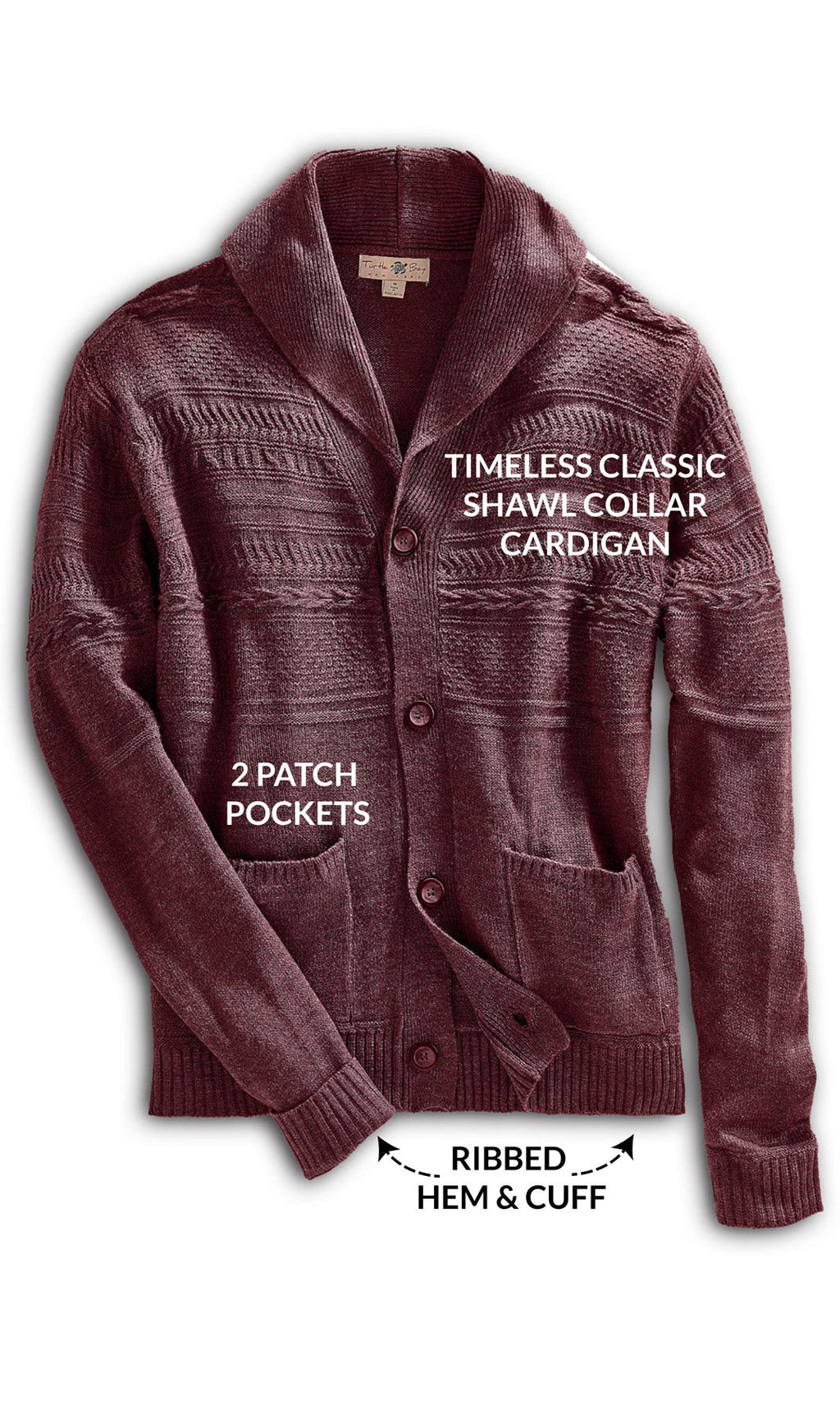 Men's Jacquard Shawl-Collar Cardigan