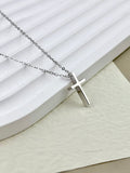 925 Sterling Silver Cross Necklace – 18-Inch Chain