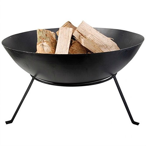 23-Inch Cast Iron Outdoor Fire Pit Bowl with Stand