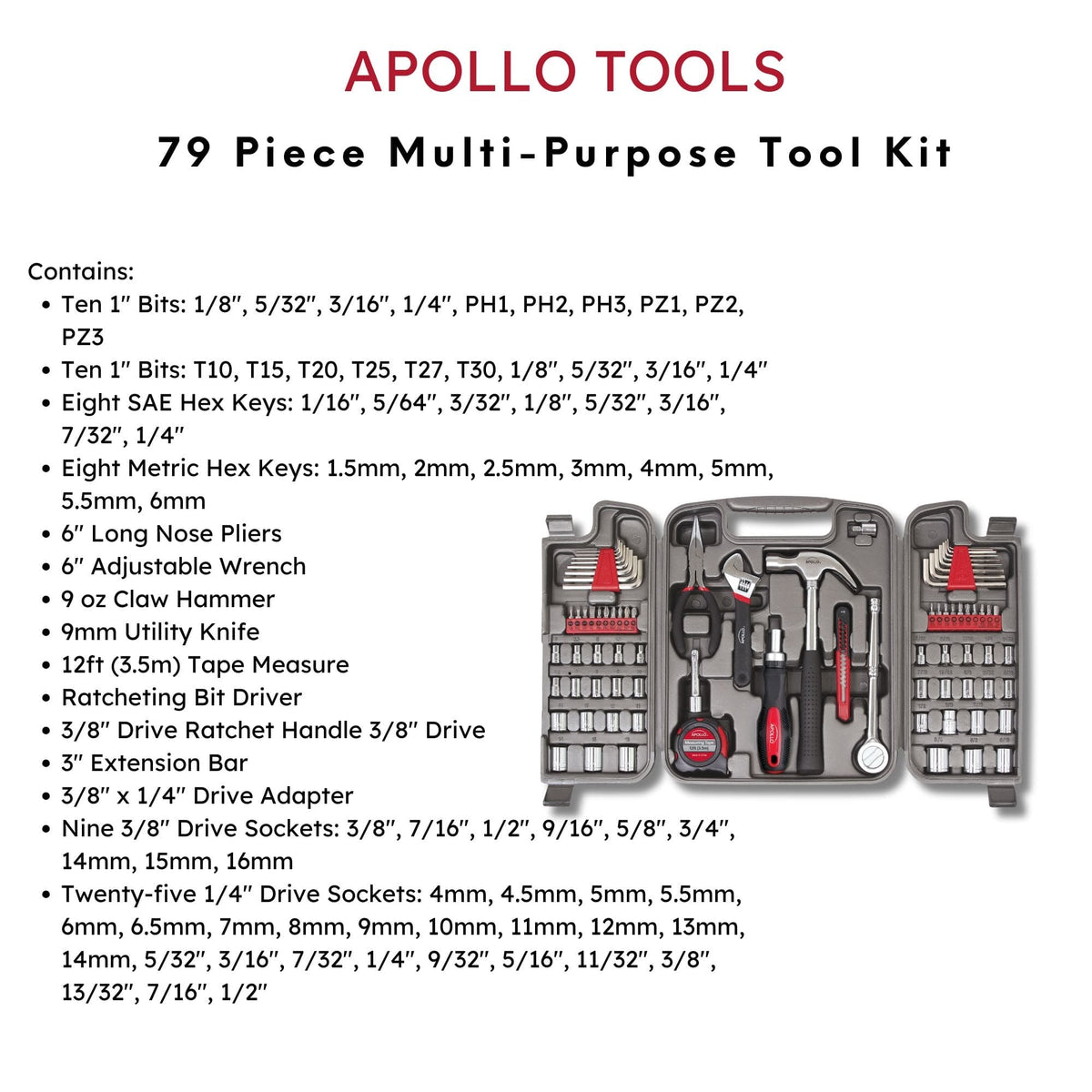 Multipurpose Tool Kit, 79 Pieces — DT9411