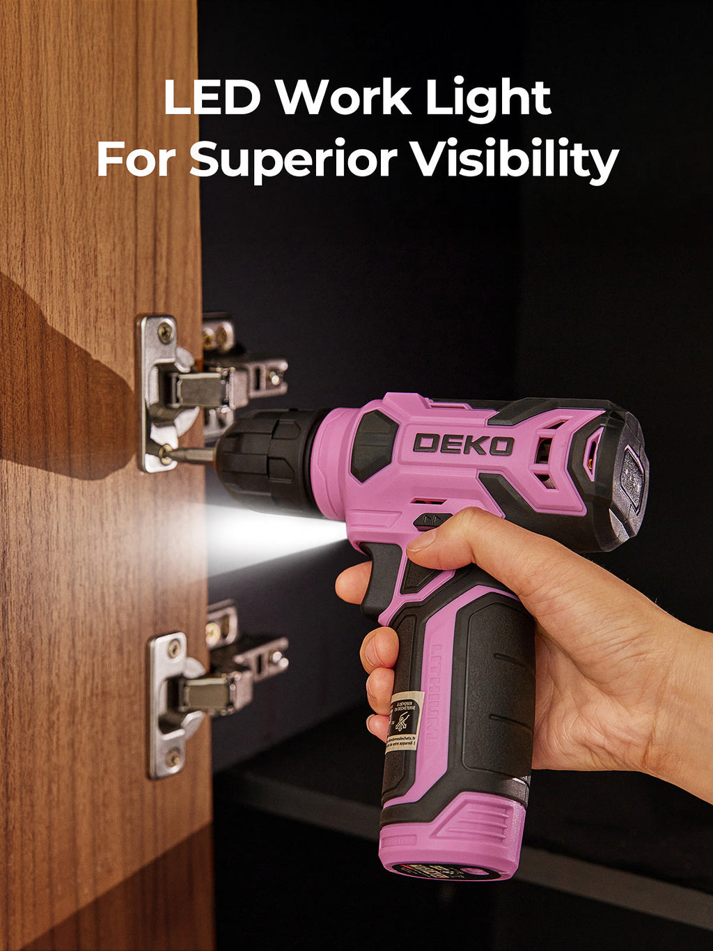 Cordless Drill & Household Tool Set, 119 Pieces