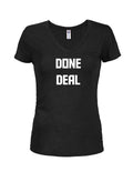 Done Deal Juniors’ V-Neck T-Shirt