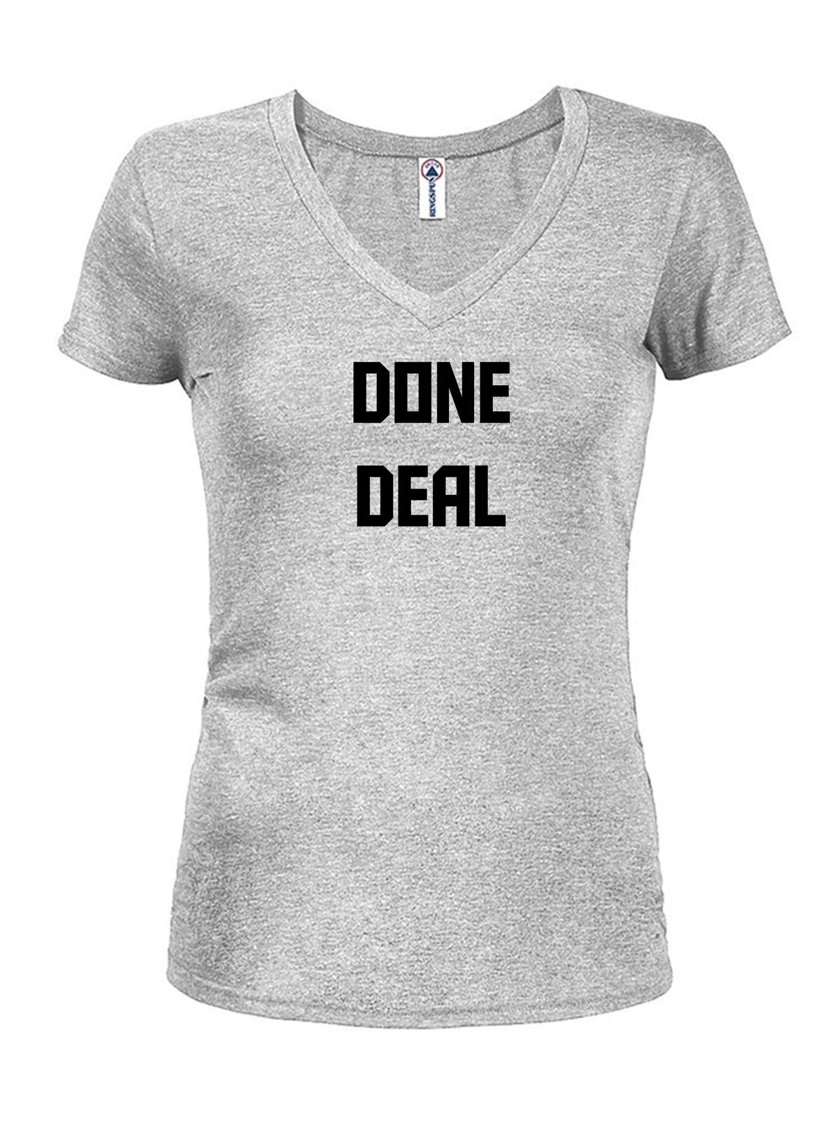 Done Deal Juniors’ V-Neck T-Shirt