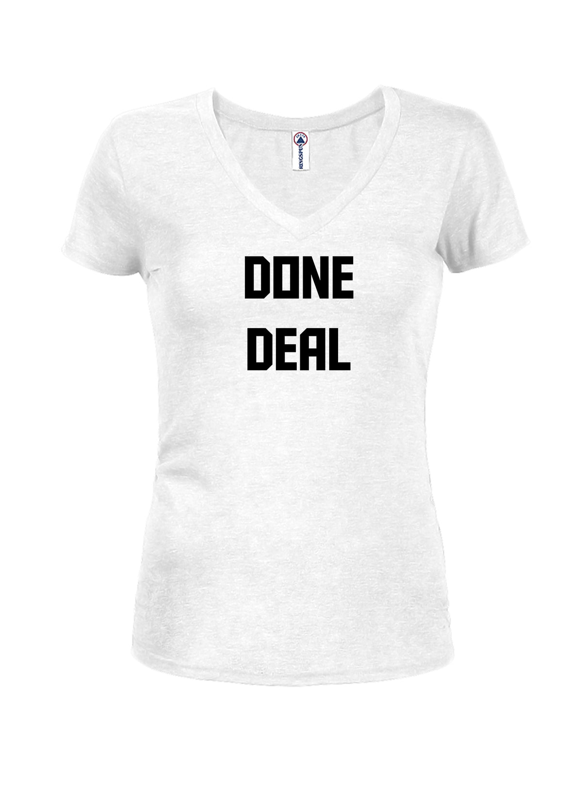 Done Deal Juniors’ V-Neck T-Shirt