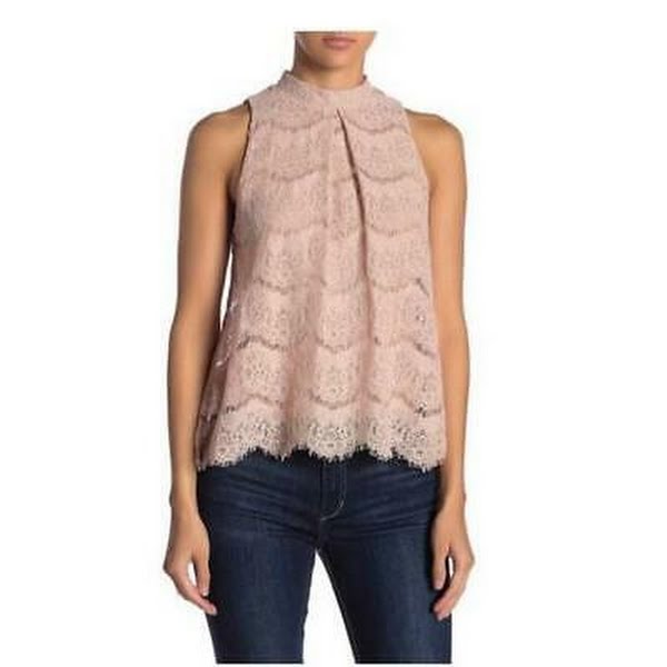 Love, Fire Juniors Sleeveless Floral Lace Top – M