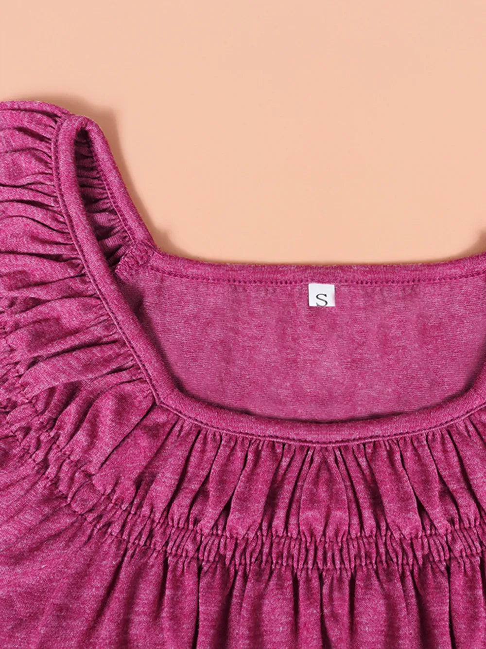 Ruched Short-Sleeve Blouse