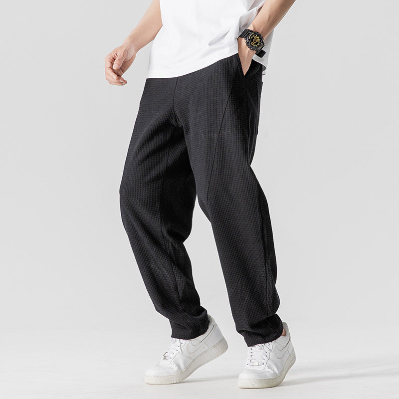 Women's Plus Size Wide-Leg Waffle-Knit Pants