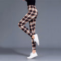 Women's Plus Size Plaid High-Waist Leggings