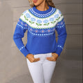 Women's Christmas-Print Knit Sweater