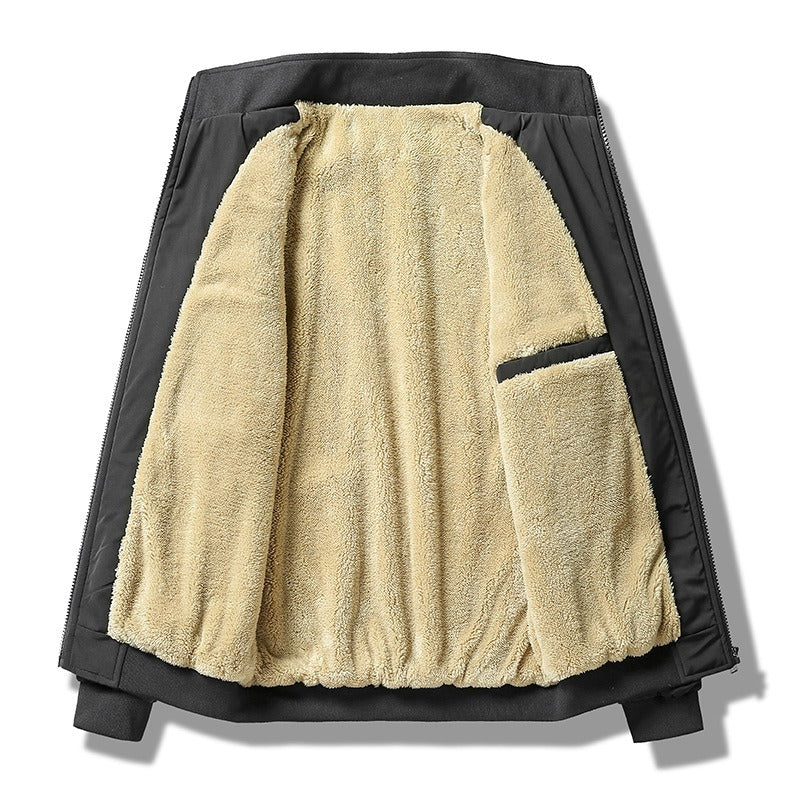 Men's Plus Size Stand-Collar Insulated Jacket